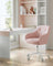 Height-Adjustable Office Chair - Linenette Fabric - Jelly Pink - Ergonomic Swivel Design