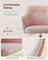 Height-Adjustable Office Chair - Linenette Fabric - Jelly Pink - Ergonomic Swivel Design