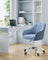 Height-Adjustable Office Chair - Steel Frame - Misty Blue - Ergonomic Design
