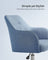 Height-Adjustable Office Chair - Steel Frame - Misty Blue - Ergonomic Design