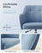 Height-Adjustable Office Chair - Steel Frame - Misty Blue - Ergonomic Design