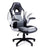 Office Swivel Chair - PU - Black Grey - High Back with Adjustable Armrest and Tilt Function