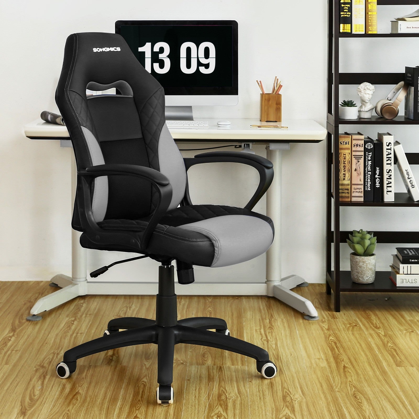 Racing Sport Office Chair - PU - Black-Grey - Tilt Function