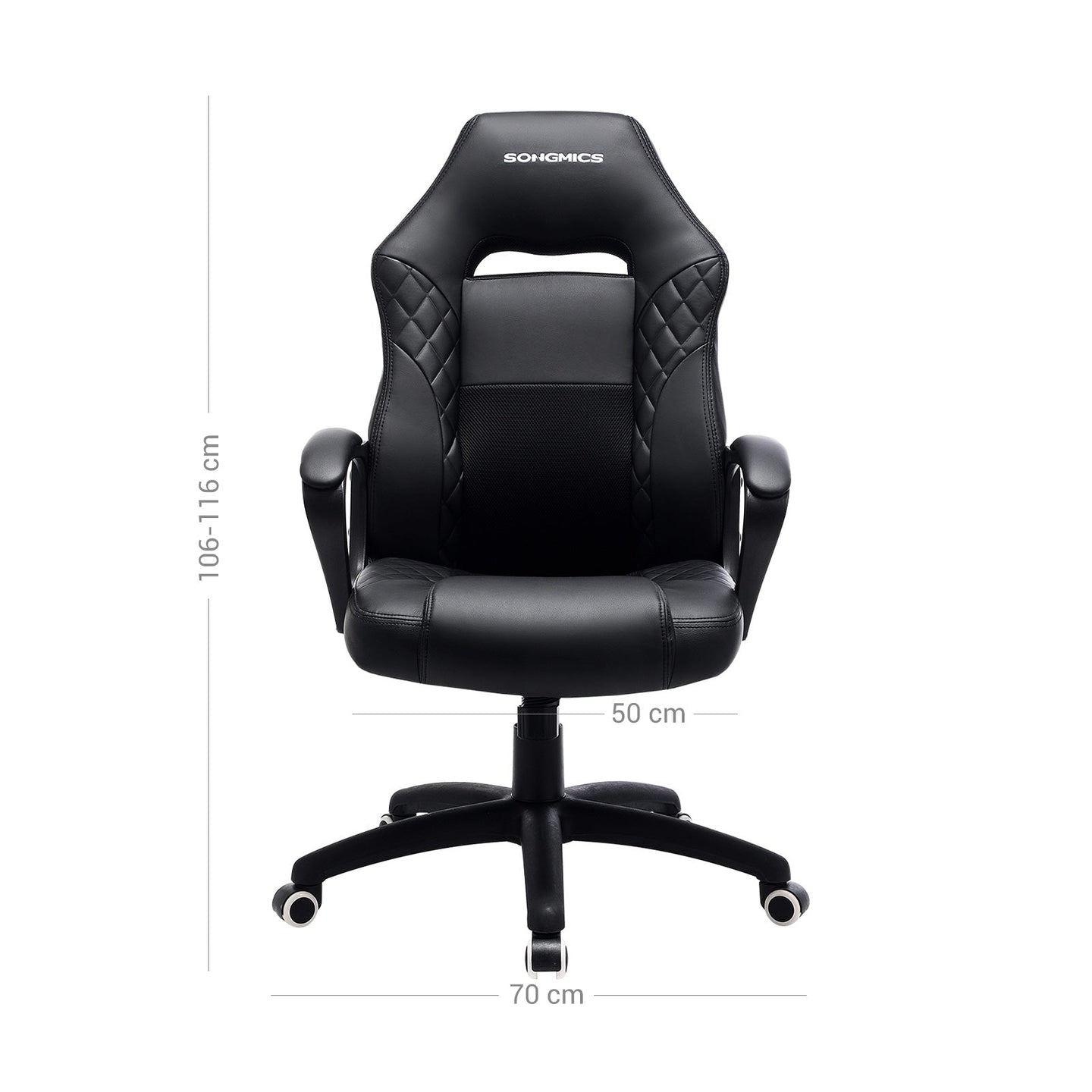 Racing Sport Office Chair - PU - Black-Grey - Tilt Function