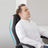 Swivel Computer Chair - PU - Blue - Racing Sport Design with Tilt Function