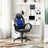 Height-Adjustable Computer Desk - Wood - Blue - Tilt Function