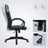 Height-Adjustable Computer Desk - Wood - Blue - Tilt Function