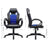 Height-Adjustable Computer Desk - Wood - Blue - Tilt Function
