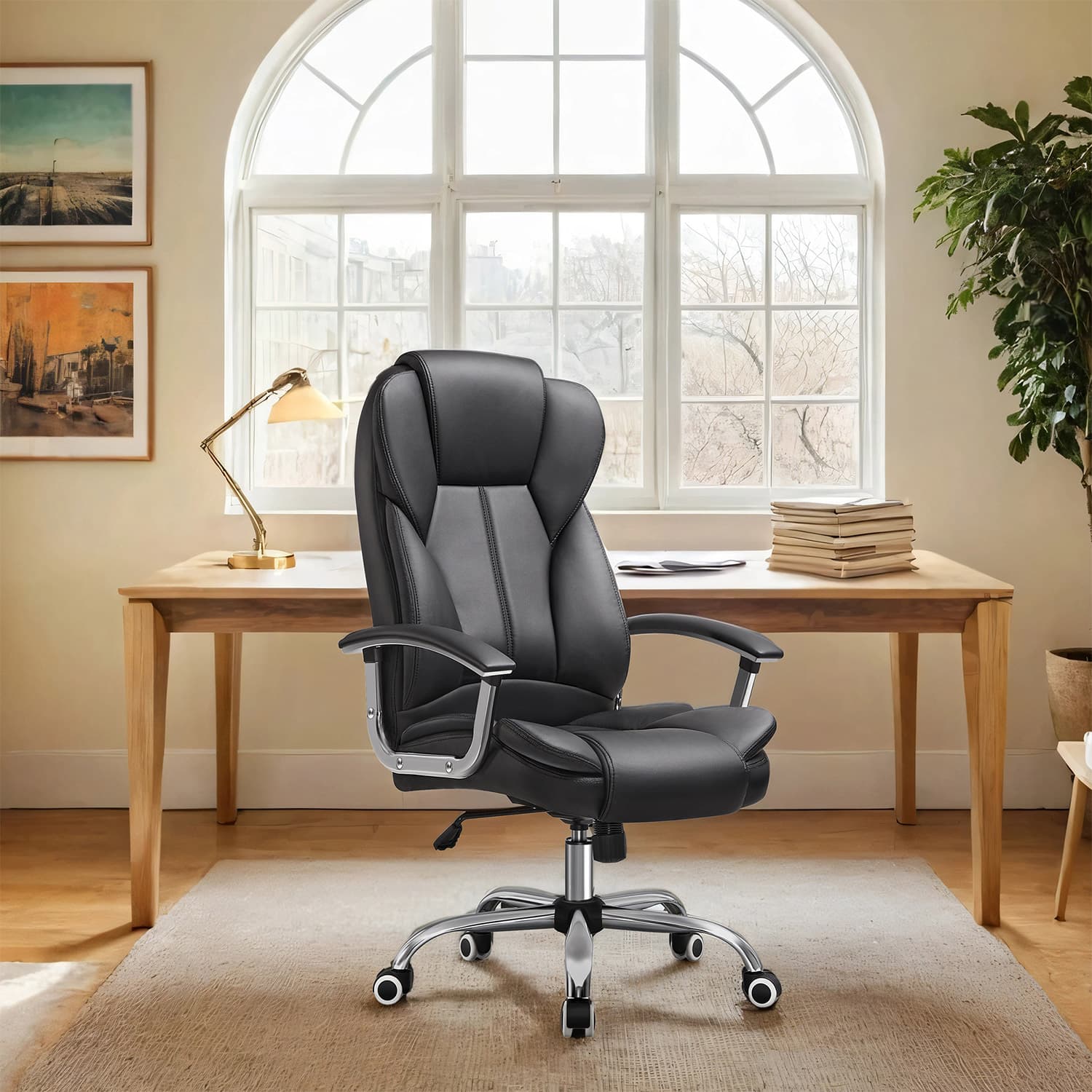 Executive Office Chair - PU - Black - High Back