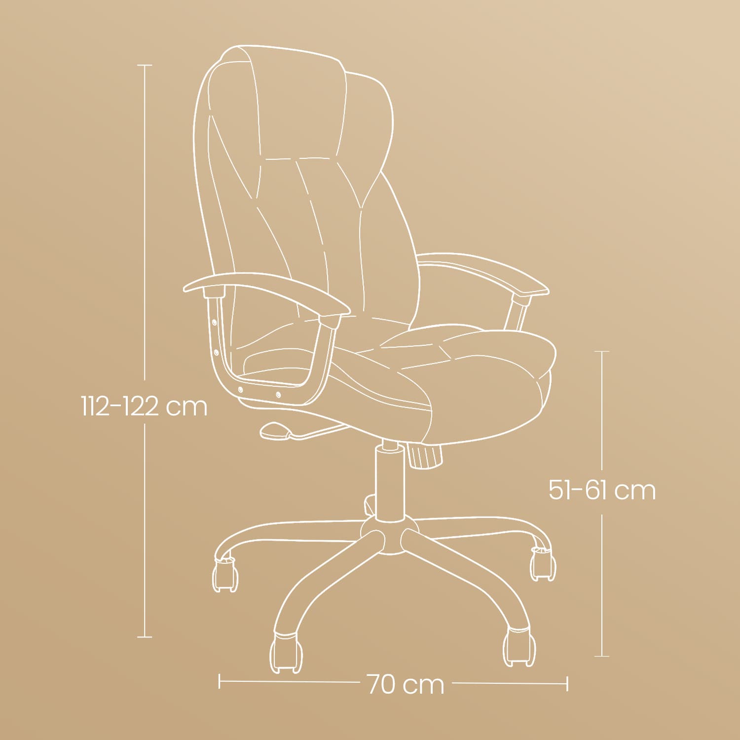 Executive Office Chair - PU - Black - High Back