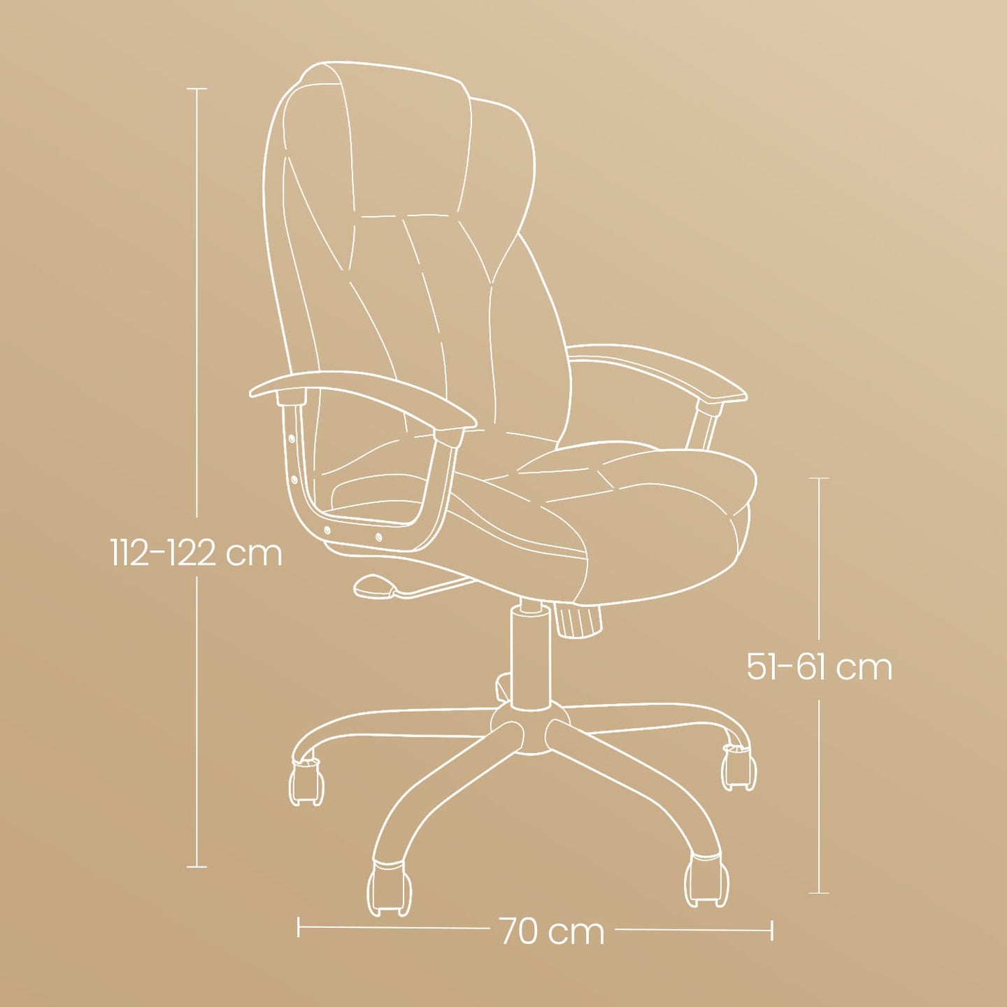 Executive Office Chair - PU - Black - High Back