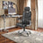 Ergonomic Gaming Office Chair - PU Leather - Black - Adjustable Headrest and Foldable Armrests