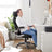 Swivel Office Chair - PU - Black - Adjustable Headrest and Flip-Up Armrests