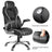 Swivel Office Chair - PU - Black - Adjustable Headrest and Flip-Up Armrests