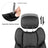 Swivel Office Chair - PU - Black - Adjustable Headrest and Flip-Up Armrests