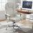 Office Chair - PU - White - High Back with Tilt Function and Armrests