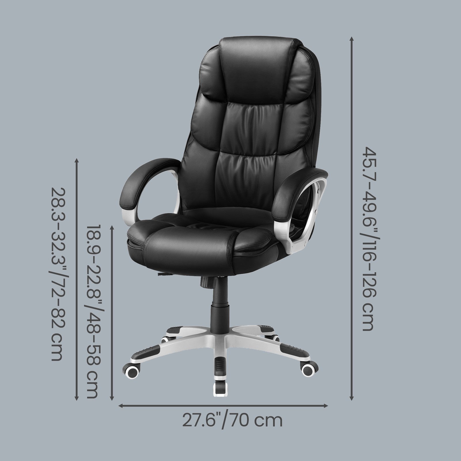 Task Chair - PU Leather - Adjustable Height