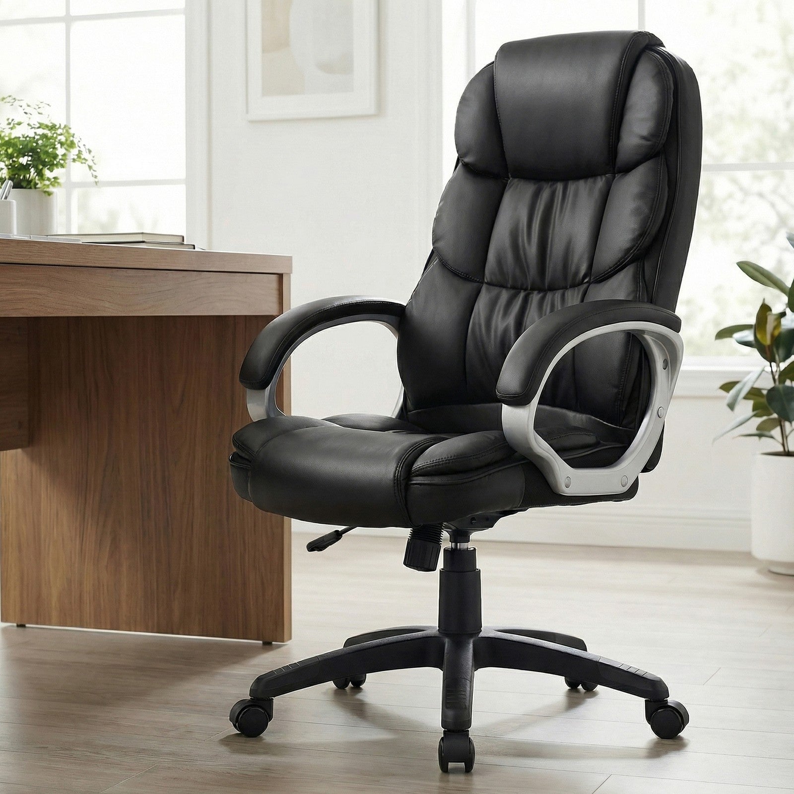 Task Chair - PU Leather - Adjustable Height