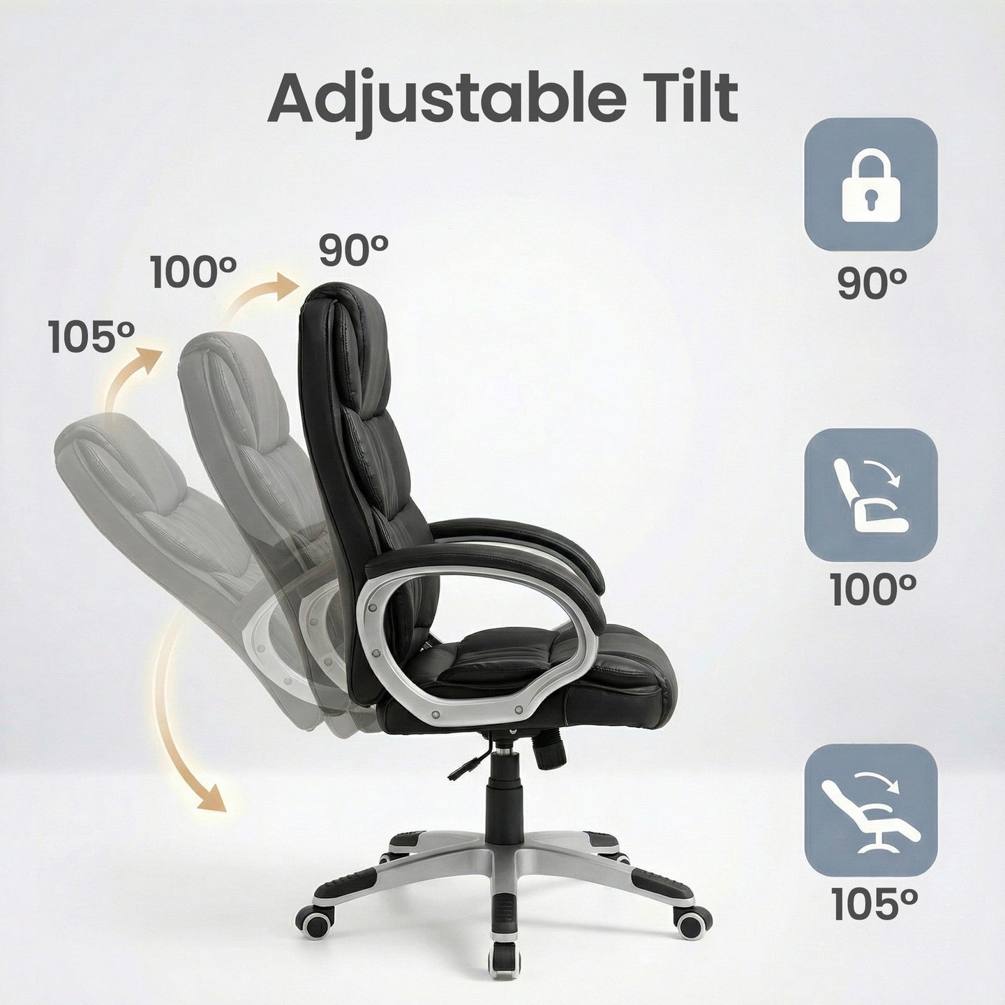 Task Chair - PU Leather - Adjustable Height