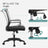 Adjustable Swivel Office Chair - Mesh - Grey - Tilt Function