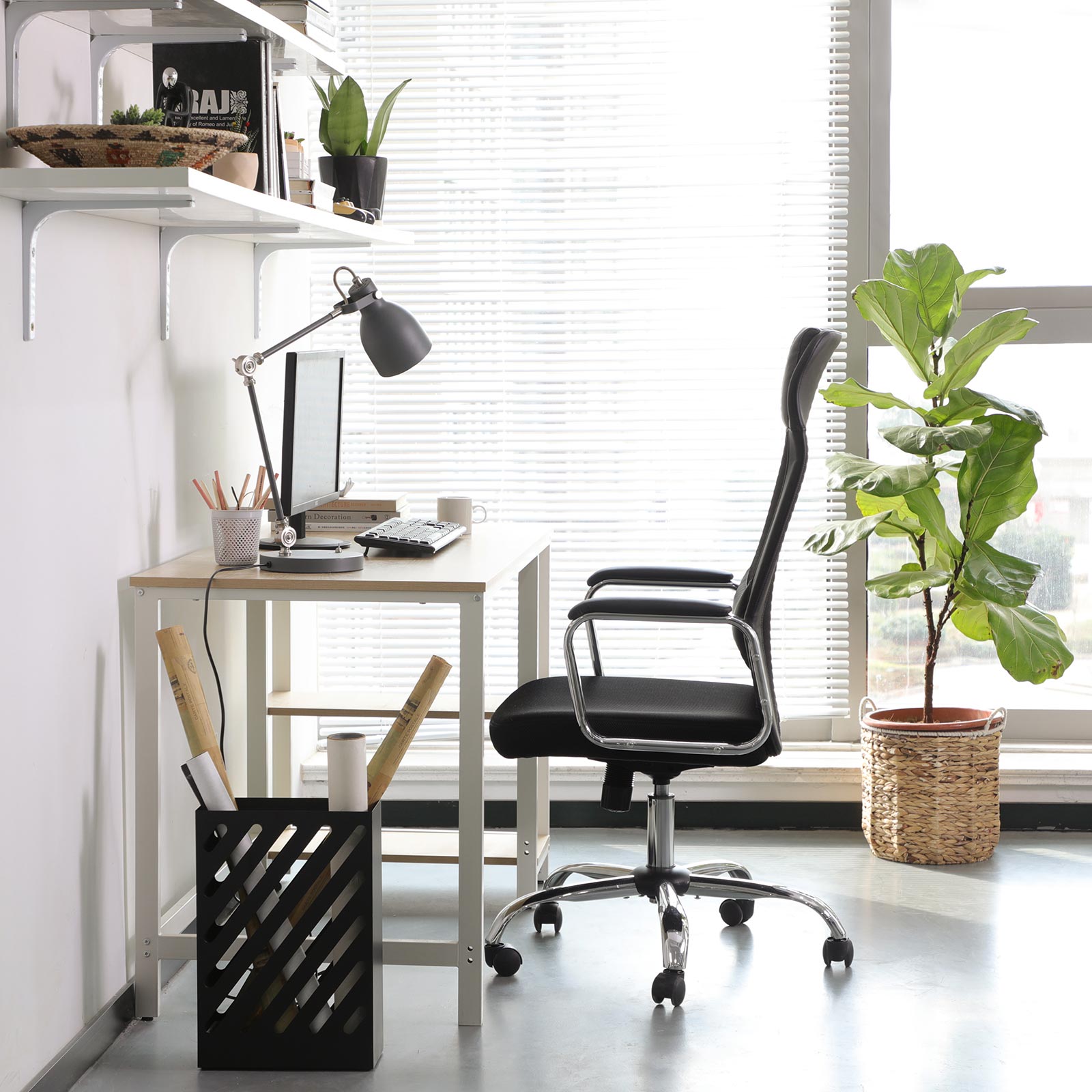 Swivel Office Chair - Mesh - Black - Ergonomic