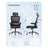 Office Chair - Steel and Polyester - Ink Black