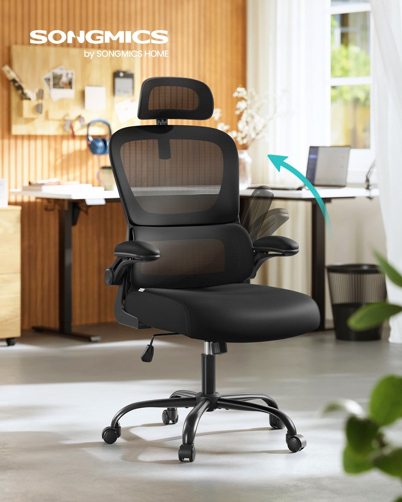 Office Chair - Steel and Polyester - Ink Black