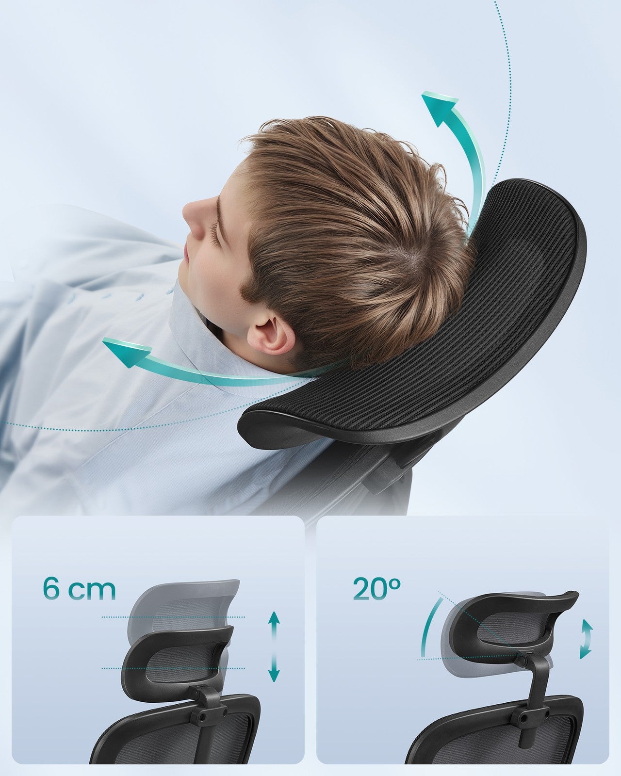 Office Chair - Steel and Polyester - Ink Black