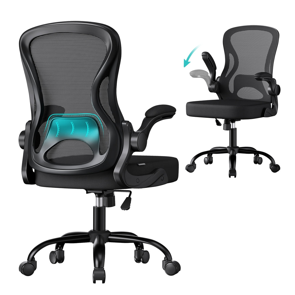 Ergonomic Office Chair - Steel and Non-Woven Fabric - Ink Black