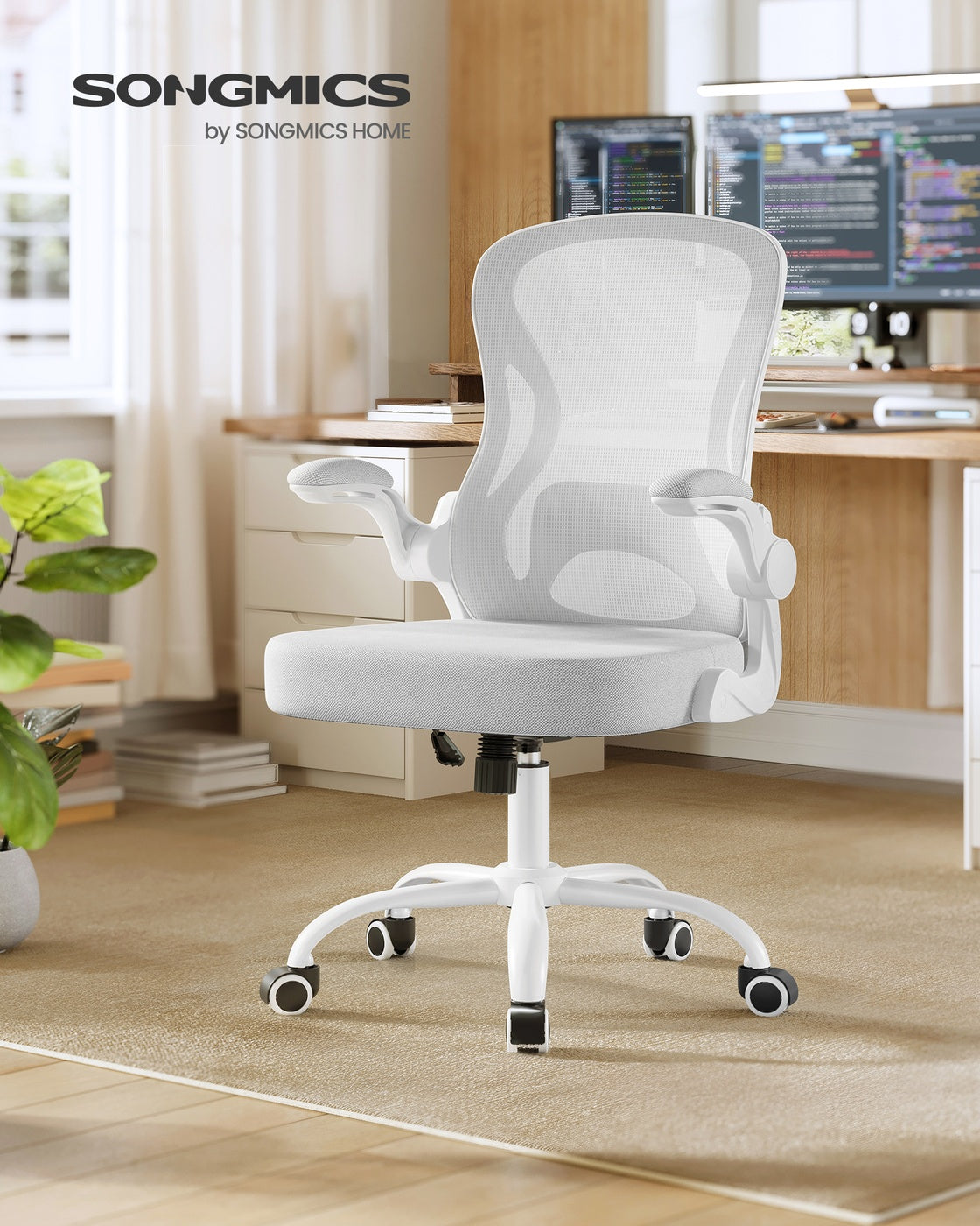 Ergonomic Office Chair - Steel and Non-Woven Fabric - Dove Grey