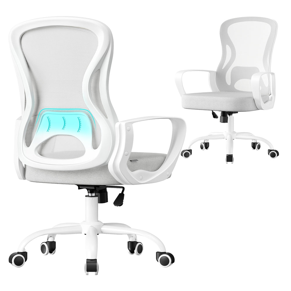 Office Chair - Ergonomic Mesh with Tilt - Grey - 63.5 x 58.5 x 94.5-104.5 cm