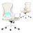 Ergonomic Office Chair - Steel and Fabric - Cappuccino Beige and Cloud White
