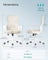 Ergonomic Office Chair - Steel and Fabric - Cappuccino Beige and Cloud White