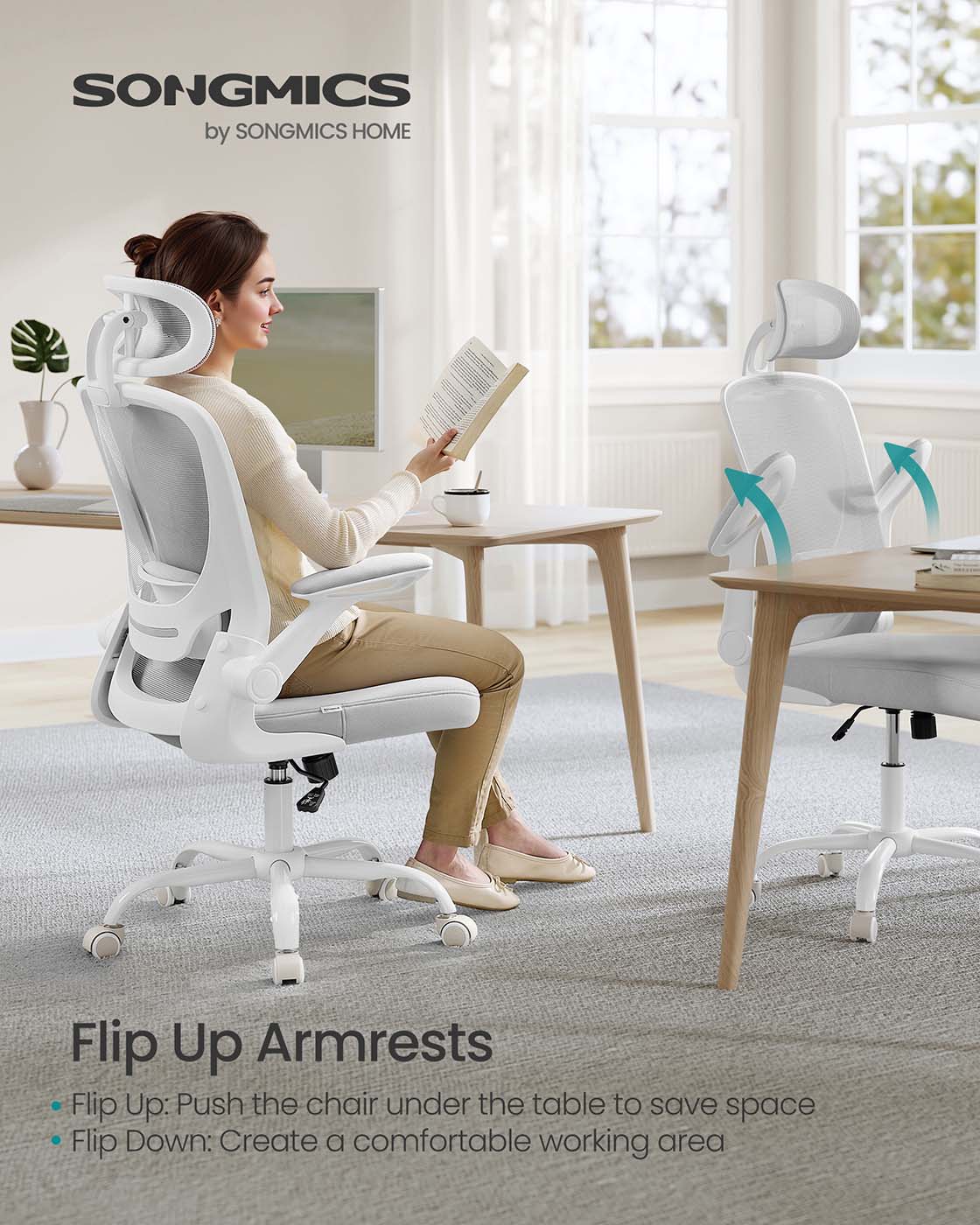 Ergonomic Office Chair - Mesh - Black - Adjustable Lumbar Support
