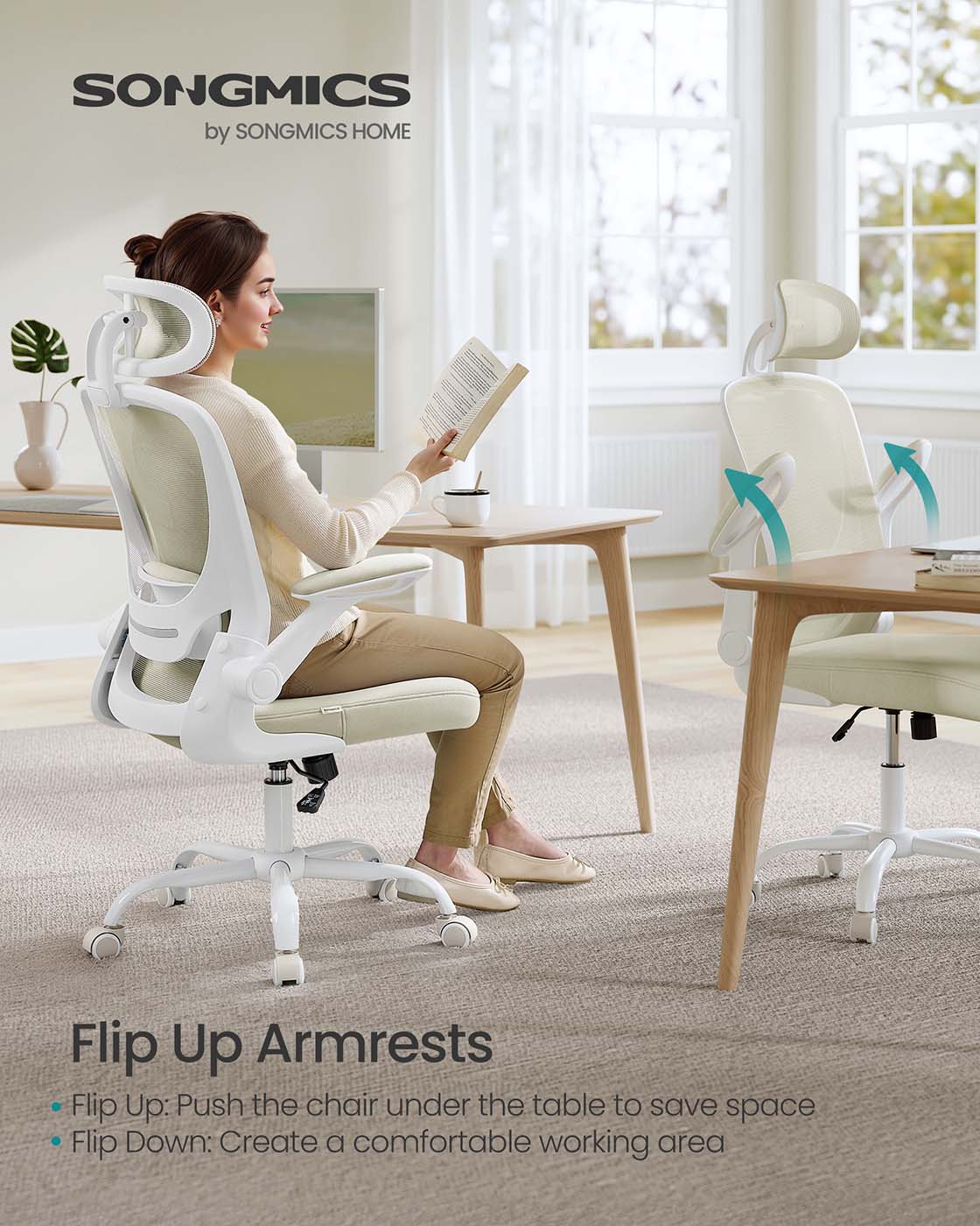 Ergonomic Office Chair - Mesh - Black - Adjustable Lumbar Support
