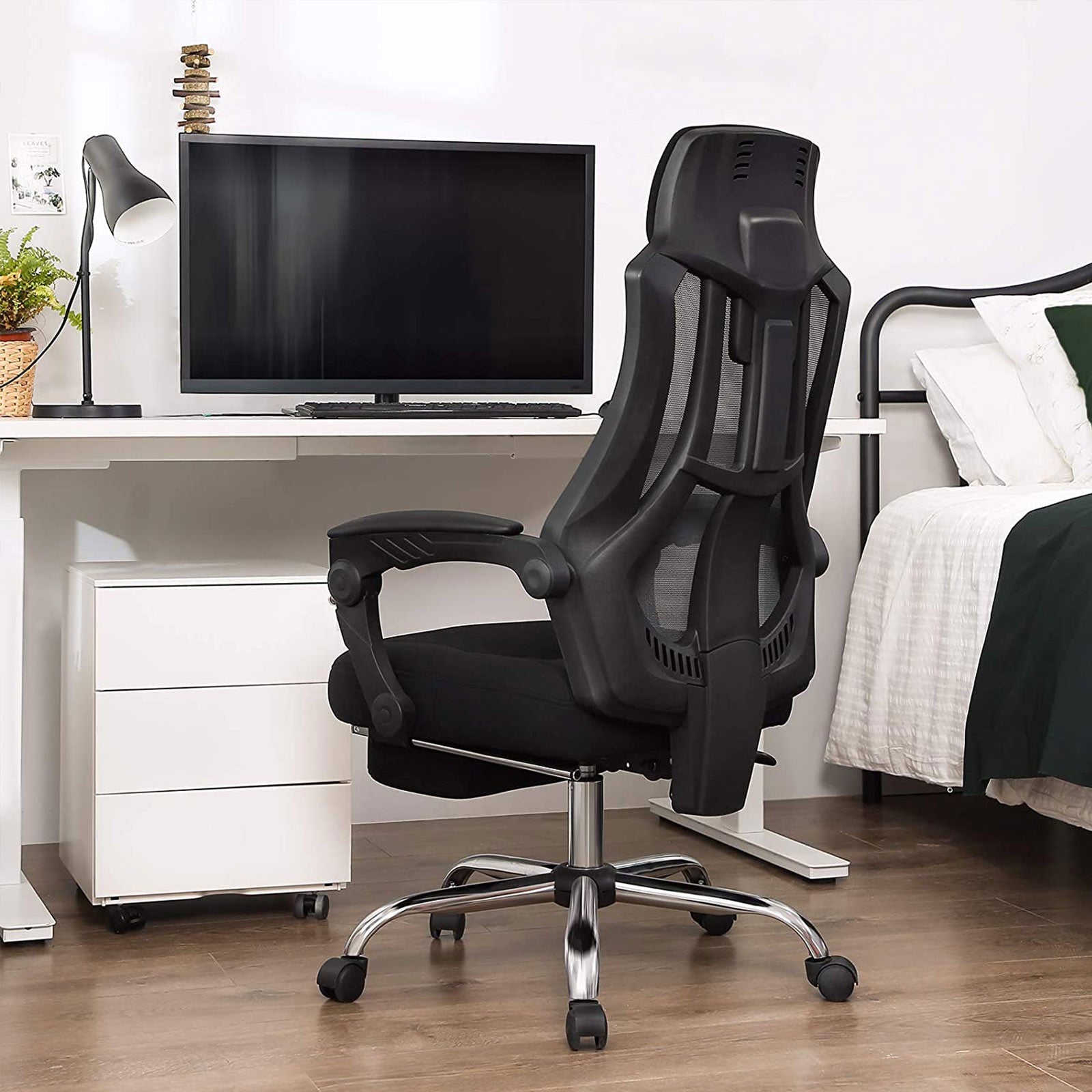 Ergonomic Swivel Chair - Mesh - Black and Dark Grey - Adjustable Height