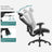 Ergonomic Office Chair - Mesh Fabric - Black - Adjustable Lumbar Support and Headrest