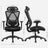 Ergonomic Office Chair - Mesh Fabric - Black - Adjustable Lumbar Support and Headrest