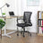 Swivel Mesh Office Chair - Mesh - Black - Height Adjustable with Tilt Function