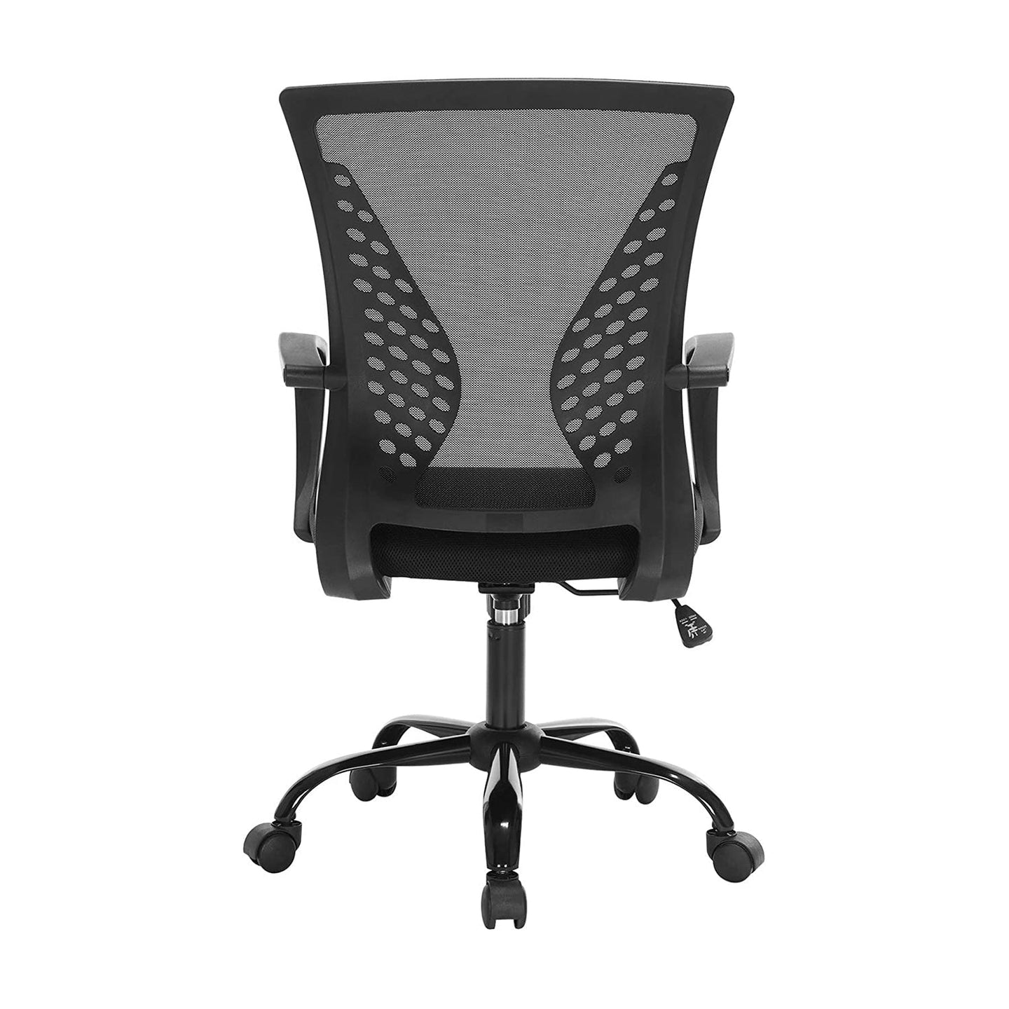 Swivel Mesh Office Chair - Mesh - Black - Height Adjustable with Tilt Function