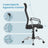 Ergonomic Office Chair - Upholstered Fabric - Dove Grey - Adjustable Height and Tilt Function