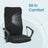 Ergonomic Office Chair - Upholstered Fabric - Dove Grey - Adjustable Height and Tilt Function