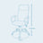 Ergonomic Office Chair - Upholstered Fabric - Dove Grey - Adjustable Height and Tilt Function