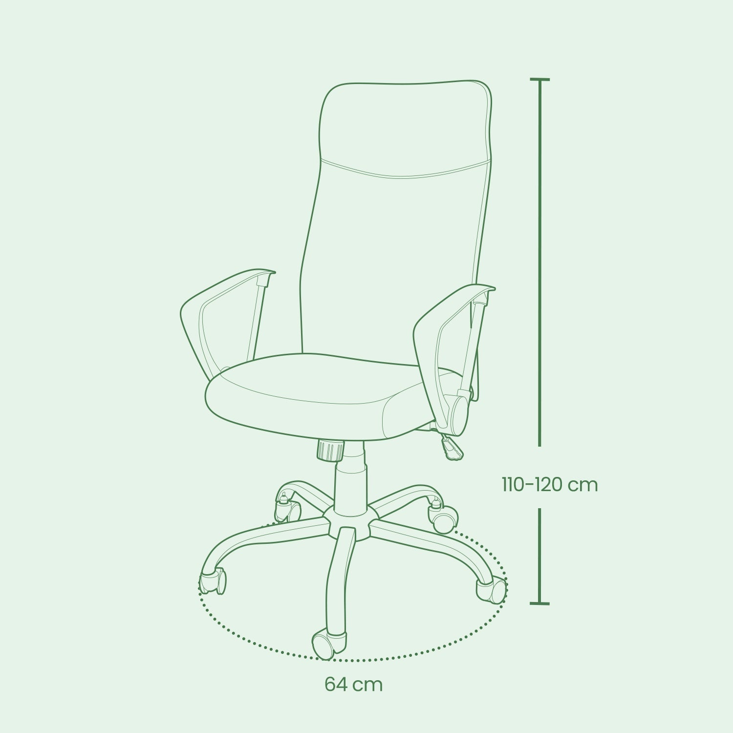 Ergonomic Desk Chair - Beige - Upholstered