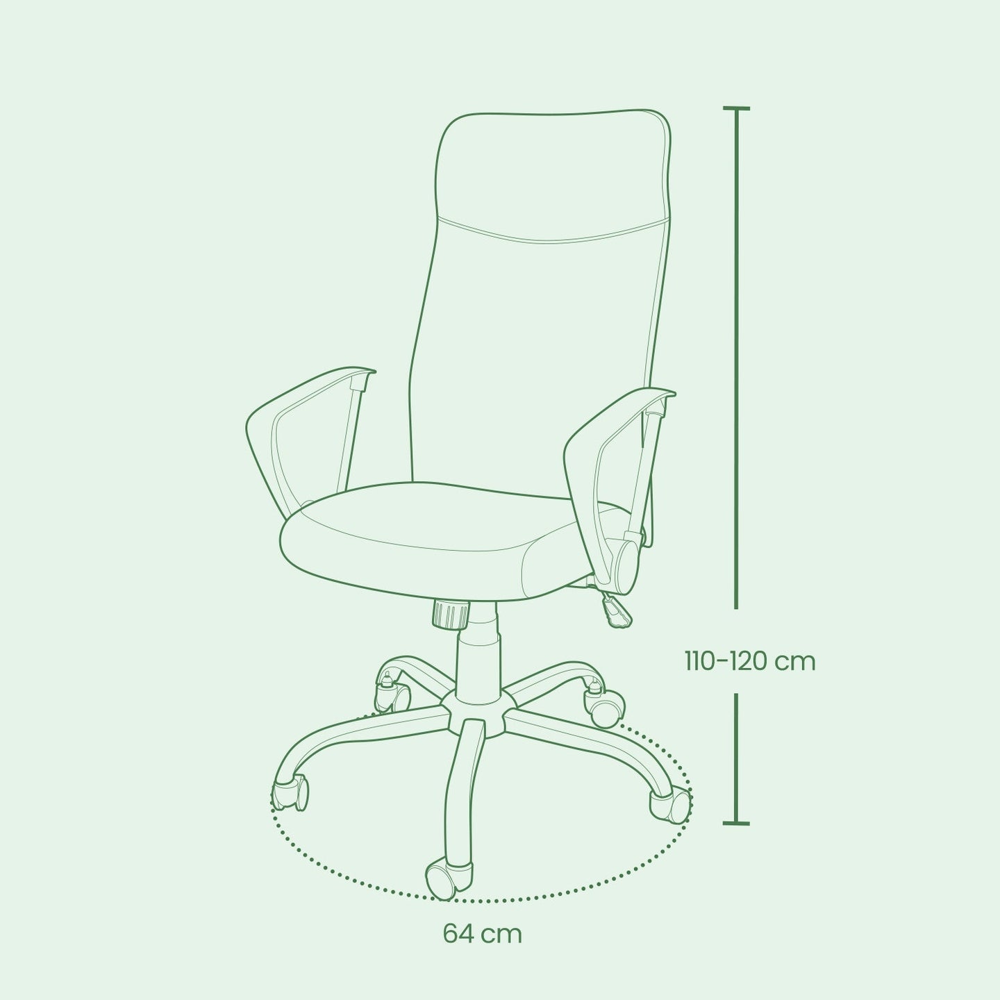Ergonomic Desk Chair - Beige - Upholstered