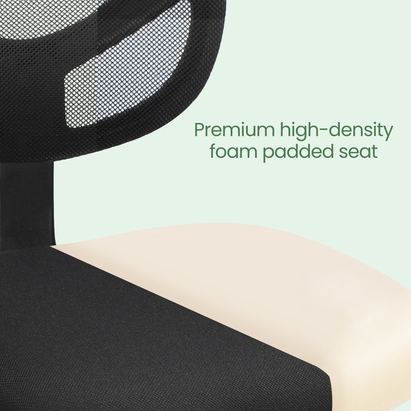 Drafting Stool Chair - Mesh - Black - Ergonomic Design with Adjustable Footrest