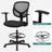 Drafting Stool - Mesh - Black - Ergonomic Design with Height Adjustable Footrest and 360° Swivel