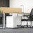 Mobile Filing Cabinet - Wood - White - Lockable with Wheels for A4