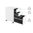 Mobile Filing Cabinet - Wood - White - Lockable with Wheels for A4