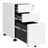 Mobile Filing Cabinet - Wood - White - Lockable with Wheels for A4
